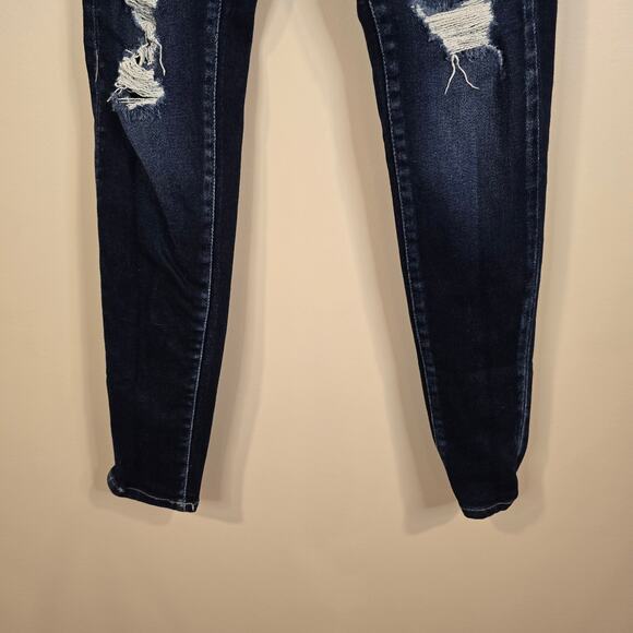 Women's KanCan Signature Destructed Ultra High Rise Ankle Skinny Jeans | Size 25 - Picture 5 of 10